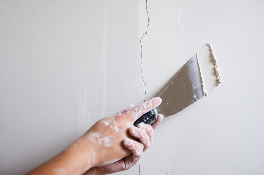 Professional repairing drywall